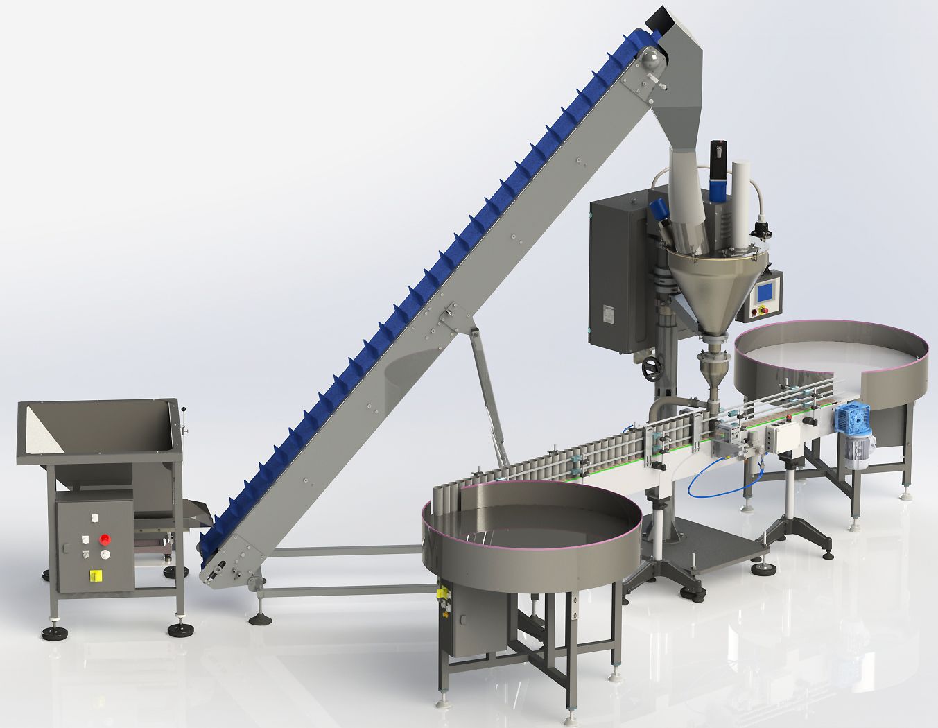 Линия для упаковки продуктов в готовую тару