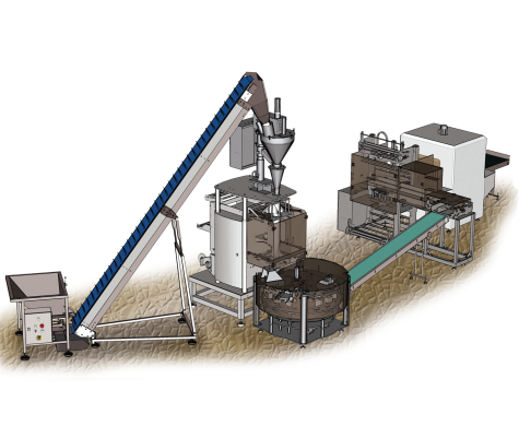 Комплексная линия для упаковки бакалейных товаров