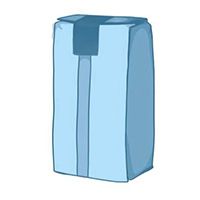 Брикет со стикером