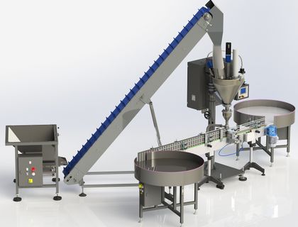 Линия для упаковки продуктов в готовую тару